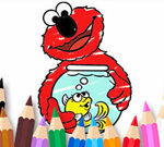 Coloring Ebook: Elmo New Good friend