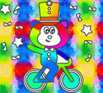 Coloring Ebook: Monkey Rides Unicycle