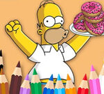 Coloring Guide: Simpson Doughnut