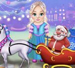 Little Woman Clear Christmas Carriage